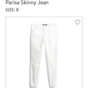 Sz 8 Parisa Skinny Jean by Democracy white jegging